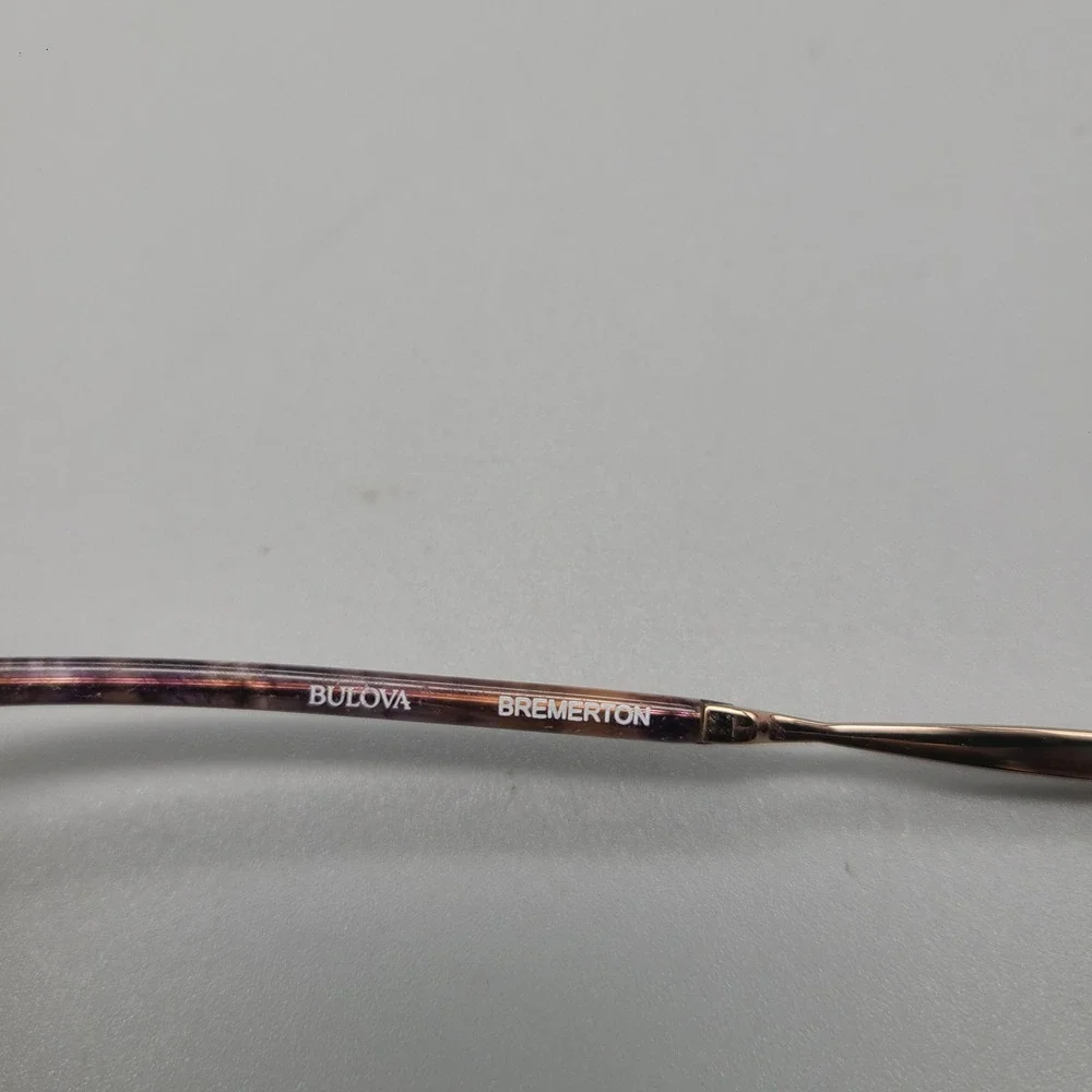 Bulova Bremerton Blue Multi Rose Gold Crystal Eyeglasses Frames 51-18-140